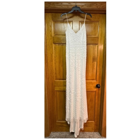 Lulu’s beaded and sequined wedding dress - heavy with beads tags cut out SMALL - Picture 4 of 17